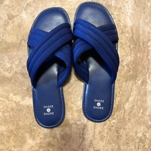 Blue sandals